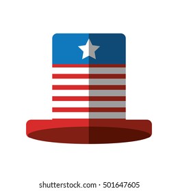 hat with usa flag icon vector illustration design