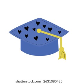hat vector cartoon illustration on the white background.