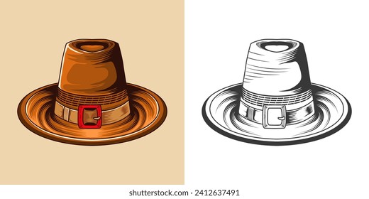 
diseño vectorial de sombrero con blanco y negro