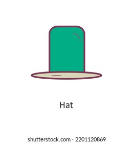 Hat vector filled outline Icon Design illustration. Holiday Symbol on White background EPS 10 File