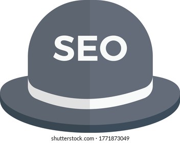 hat vector flat color icon 