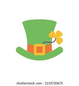 Hat Vector Flat Icon Design illustration. St Patrick's Day Symbol on White background EPS 10 File