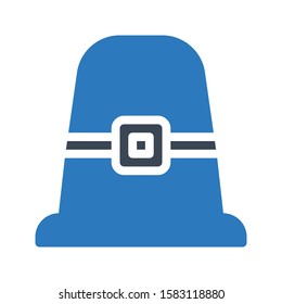 hat vector glyph color icon 
