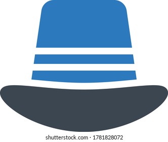 hat vector glyph color icon 