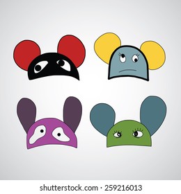  hat vector hand drawn cartoon  