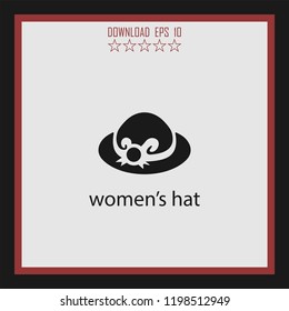 women’s hat  vector icon