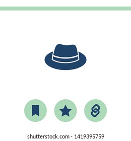 Hat vector icon. Classic headdress symbol.