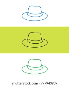 Hat vector icon. Classic headdress symbol.