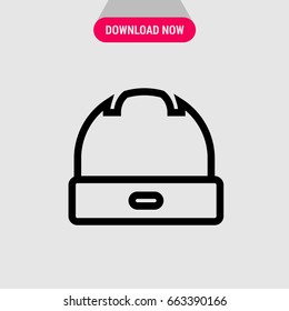 Hat vector icon, Hat with emblem in the center symbol. Simple, modern flat vector illustration for mobile app, website or desktop app   