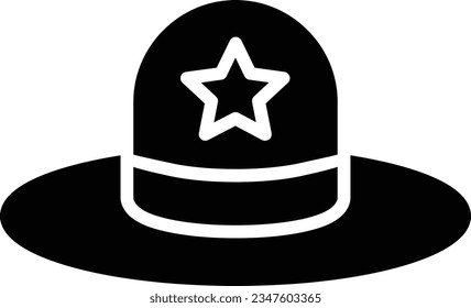 Hat Vector Icon Glyph Style