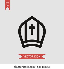 Hat vector icon, illustration symbol