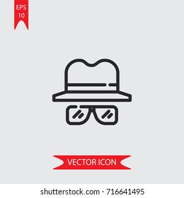 Hat vector icon, illustration symbol