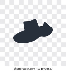 Hat vector icon isolated on transparent background, Hat logo concept