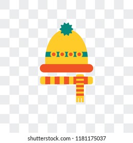 Hat vector icon isolated on transparent background, Hat logo concept