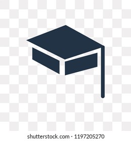 Hat vector icon isolated on transparent background, Hat transparency concept can be used web and mobile