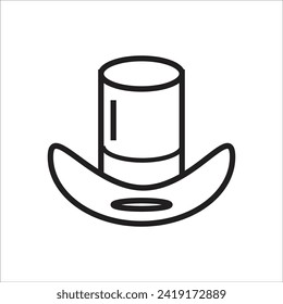 hat vector icon line template