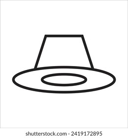 hat vector icon line template
