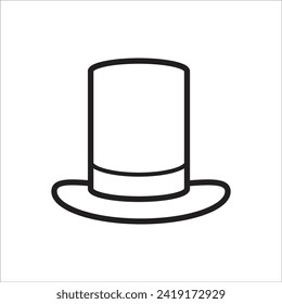 hat vector icon line template