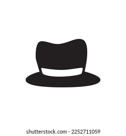 Hat vector icon, men hat flat sign design. Cowboy hat symbol pictogram