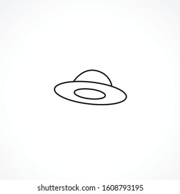 hat vector icon on white background