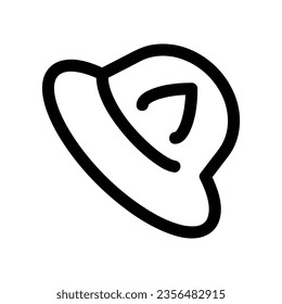 Hat Vector Icon, Outline style icon, from Adventure icons collection, isolated on white Background.