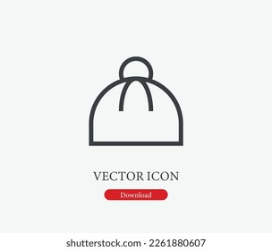 Hat vector icon. Symbol in Line Art Style for Design, Presentation, Website or Mobile Apps Elements, Logo. Hat symbol illustration. Pixel vector graphics - Vector