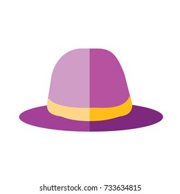 Hat vector illustration. Doodle style. Design icon, print, logo, symbol, decor, textile, paper.