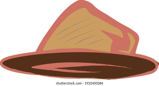 Hat vector illustration.  head essential. men hat vector style. 