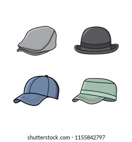 hat vector illustration, hat icon isolated on white background