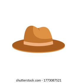 Hat vector illustration isolated on white background. Flat cartoon style