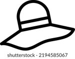 hat Vector illustration on a transparent background.Premium quality symmbols.Stroke vector icons for concept and graphic design.