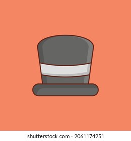hat Vector illustration on a transparent background. Premium quality symbols.Vector line flat color icon for concept and graphic design.