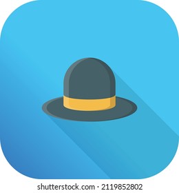 hat Vector illustration on a transparent background.Premium quality symmbols.Vector line flat icon for concept and graphic design.
