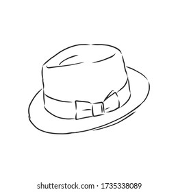 hat vector illustration sketches template. hat, vector sketch illustration