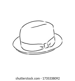 hat vector illustration sketches template. hat, vector sketch illustration