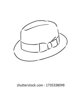 hat vector illustration sketches template. hat, vector sketch illustration