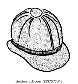Vector de sombrero en dibujo de línea mínima 