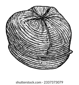 Hat Vector in Minimal Line Art Drawing 