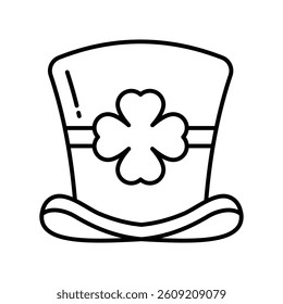 Hat vector outline icon. EPS 10 file