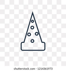 Hat vector outline icon isolated on transparent background, high quality linear Hat transparency concept can be used web and mobile