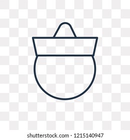Hat vector outline icon isolated on transparent background, high quality linear Hat transparency concept can be used web and mobile
