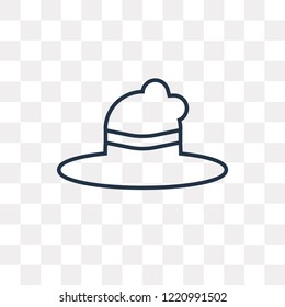 Hat vector outline icon isolated on transparent background, high quality linear Hat transparency concept can be used web and mobile