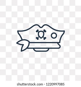 Hat vector outline icon isolated on transparent background, high quality linear Hat transparency concept can be used web and mobile