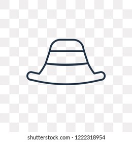 Hat vector outline icon isolated on transparent background, high quality linear Hat transparency concept can be used web and mobile