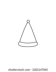 Hat vector outline isolated on white background. hat coloring Page Isolated for Kids. for home decor such as posters, wall art, tote bag, t-shirt print.