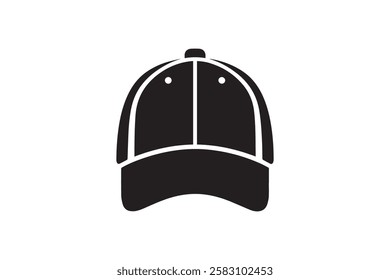 hat vector silhouette isolated in white background
