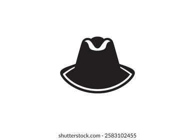 hat vector silhouette isolated in white background