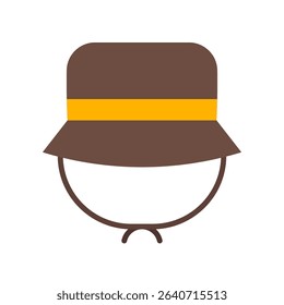 Hat Vector for Sun Protection in Outdoor Adventures. Adventure cap illustration, hiking gear concept, travel accessory