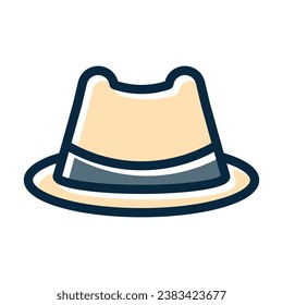 Hat Vector Thick Line Filled Dark Colors Icons For Personal And Commercial Use.
