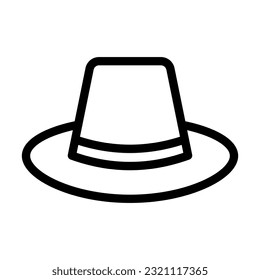 Hat Vector Thick Line Icon For Personal And Commercial Use.

